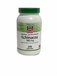 Rite Aid Echinacea 380mg Supports The Immune System 200 Capsules Exp. 7/24 - Picture 1 of 2