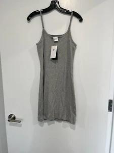 New, Nike Women’s Ribbed Dress, Medium, Gray, Tight Fit, 27”L - Picture 1 of 8