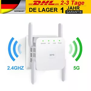 WLAN Repeater Router Range Wifi Verstärker Signal Access Point Booster 1200Mbps - Bild 1 von 12