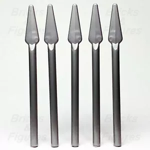 LEGO® Castle Flat Silver Spear Minifigure Weapon Part Pike Flat End 93789 x 5 - Picture 1 of 1