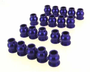 Hot Racing Blue Aluminum Hollow Ball Set (20) for Axial AX10, SCX10, Yeti, Sc... - Picture 1 of 1