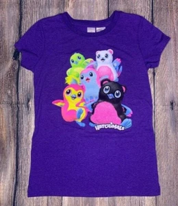 Hatchimals Girls XL 14/16 Short Sleeve Graphic Tee Purple Cotton New Free Ship - Picture 1 of 3