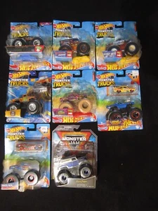 Lot of 8 ~ 7 Hot Wheels Monster Trucks w/Stunt  ~ 1 Monster Jam ~ '20-'22 ~ NIB - Bild 1 von 14