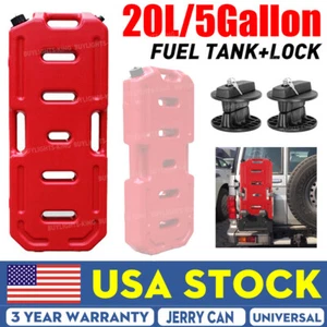 20L 5Gallon Can Emergency Backup Tank Fuel Gas Gasoline W/ Lock ATV SUV Truck US - Picture 1 of 10