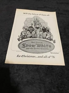 SNOW WHITE AND THE SEVEN DWARFS 1976 ad "Still Fairest of Them All" Walt Disney - Picture 1 of 2