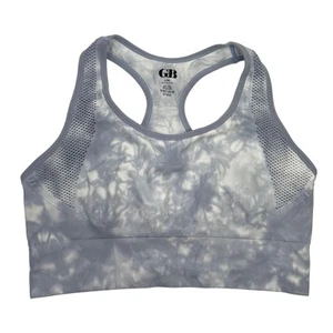 Gianni Bini Size L / XL Sport Bra Grey Tie Dye Seamless Racerback No Padding - Picture 1 of 10
