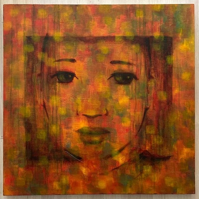 Karen Zilly - Original, firmado acrílico sobre lienzo pintura monje budista - 2006 Foto 1 de 4