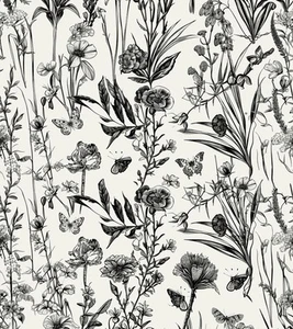 Floral Vintage Peel and Stick Wallpaper Boho Contact Paper for Cabinets and D... - Picture 1 of 7