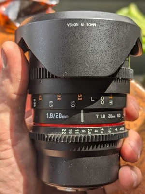 Rokinon /samyang Cine 20mm MFT Lens - Used Three Times. - Image 1 of 4