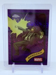 2025 Topps Chrome Marvel Mandarin #41 Purple Shimmer Refractor #’d/75 SSP - Bild 1 von 2