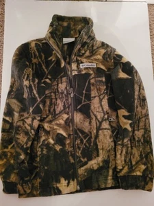 Columbia Camo Fleece Jacket Full Zip & Pockets - Youth XS - Picture 1 of 5