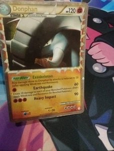 Pokemon TCG Donphan HeartGold & SoulSilver 107/123 Holo Prime Rare MP/hp - Picture 1 of 12