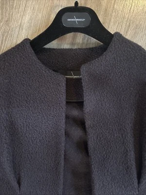 Amanda Wakeley Mainline Chocolate Brown Wool & Alpaca Jacket/ Coat/ Cardigan UK8 - Image 1 of 4