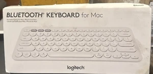 Teclado delgado Logitech Bluetooth para Mac/iPhone/iPad, blanco roto (920-010321)-NUEVO - Imagen 1 de 1
