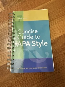 Concise Guide to APA Style 7th Edition for Students OFFICIAL Spiral - Foto 1 di 2