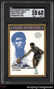 2001 Greats of the Game Player of the Year Kareem Abdul-Jabbar AUTO 43/49 SGC 6 - Picture 1 of 2