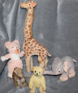 5 alte Stofftiere Konvolut Steiff Sigikit und andere - Bild 1 von 18