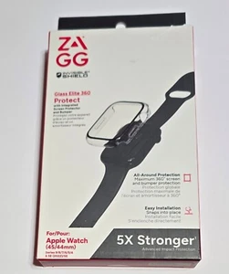ZAGG Verre InvisibleShield Elite 360 pour Apple Watch 9/8/7/6/5/SE 2022 45/44mm - Photo 1 sur 1