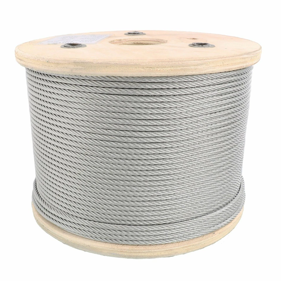 3/16" 7x19 Galvanized Aircraft Cable Steel Wire Rope - Image 1 of 1