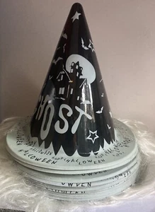 Lotto 15x Cappelli Streghe Vero Vintage Anni 90 Plastica Tradizionale Lavoro Halloween BAGLIORE - Foto 1 di 7