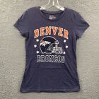 Denver Broncos Shirt Women Medium Blue Orange White Football Short Sleeve Ladies