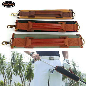 Tourbon Golf Clubs Carrier Driving Range Holsters Bag Strap Pack Canvas 3 Colors