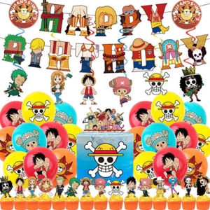 One Piece Birthday Balloon Banner Decoration Cake Topper Party Supplies for Kids - Picture 1 of 8
