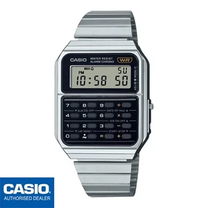 CASIO CA-500WE-1AEF⎪CA-500WE-1A⎪Original⎪Vintage EDGY⎪CALCULADORA⎪Plateado - Imagen 1 de 5