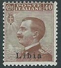 1912-15 LIBIA EFFIGIE 40 CENT MH * - RE10-4
