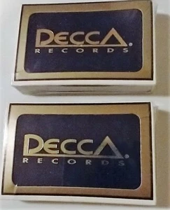 2 DECKS DECCA RECORDS PLAYING CARDS NEW SEALED IN BOX - Picture 1 of 3