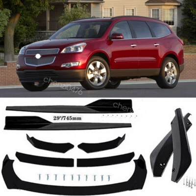 Front Bumper Lip Splitter Spoiler Side Skirt Bod Kit For Chevrolet Traverse Foto 1 de 4