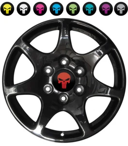 Punisher Wheel Center Cap Many Sizes Overlay Decals Choose your Colors 6 per SET - Bild 1 von 1