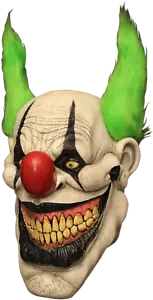 Twisted Circus Serial Killer Ghoulish DELUXE ADULT LATEX ZIPPO THE CLOWN MASK - Picture 1 of 1
