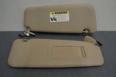 2008-2010 BMW 528I SUN VISORS DRIVER PASSENGER SIDE TAN PAIR - Image 1 of 3