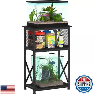 Snughome 10 Gallon Aquarium Stand with Storage, 3 Tier Heavy Metal Fish Tank - Picture 1 of 5