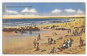 Googins Rocks Old Orchard Maine Beach View Tichnor publicado desde la playa postal - Imagen 1 de 2