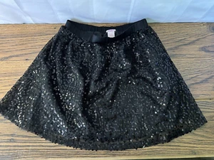 Falda de fiesta Candie's Juniors L 14 negra con lentejuelas - Glam Sparkle Y2K de moda - Imagen 1 de 3