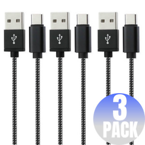 10FT 3Pack USB Type C Charging Cable For Android Samsung Google Charger Cord