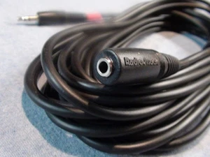 25ft 3.5mm Stereo M-F Extension Audio/Headphone/ Cable (Tandy, Radio Shack) - Picture 1 of 4