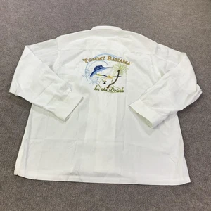 Tommy Bahama Golfhemd Herren XL weiß Knopfleiste im Getränk bestickt - Bild 1 von 14