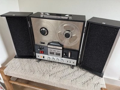 🍊Grabadora de cinta estéreo de pista de carrete de estado sólido nítido modelo RS-730U REPARACIÓN Foto 1 de 4