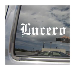 Lucero - Old English Last Name Surname Car Vinyl Decal Window Sticker 22179 - Bild 1 von 1