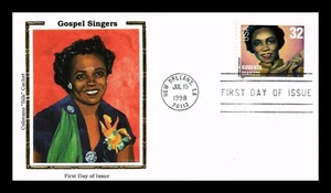 US COVER ROBERTA MARTIN GOSPEL SINGERS LEGENDS OF MUSIC FDC COLORANO SILK CACHET - Picture 1 of 2