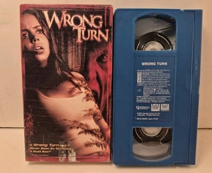 Wrong Turn (VHS, 2003) Rare Blue Tape Eliza Dushku Blockbuster Horror Tested  - Picture 1 of 8