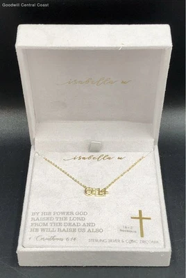 Isabella YG Chapado Plata 925 Inspirador con Collar Circonita Foto 1 de 4