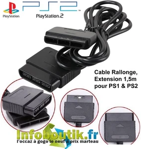 Cable, Rallonge 1,5m pour Manette PS1, PS2 - Picture 1 of 3