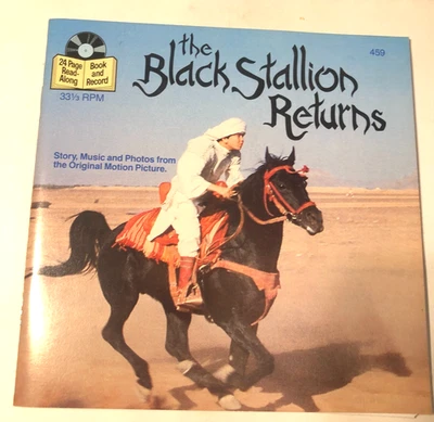 Walt Disney 7" Record 45 & Book Walt Disney 's The Black Stallion Returns Foto 1 de 4