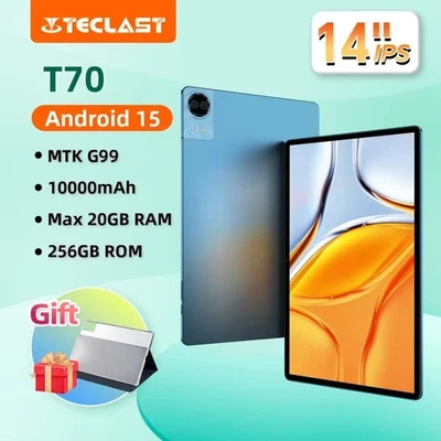 Teclast T70  14 inch Android 15 20+256GB 10000mAh 18W 4G LTE +WiFi GPS Tablet  - Image 1 of 4