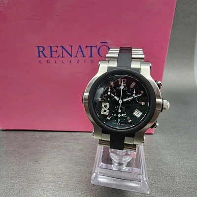 Reloj Renato Beauty Cronógrafo Mujer 37mm Esfera Verde Acero Goma Batería Nueva Foto 1 de 4