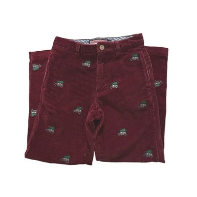 Pantalones de pana Vineyard Vines niños árbol de Navidad coche bordado talla 7 Foto 1 de 4